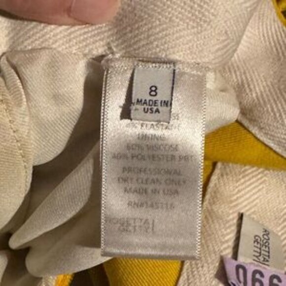 Rosetta Getty Button Front Trousers in Yellow Tweed. Sz8 - Picture 6 of 8